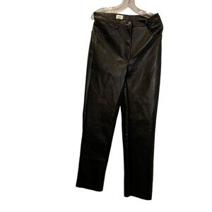 wilfred classic black pleather stretch dress pant 8